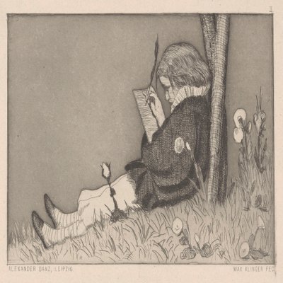 En malerisk dedikation. af Max Klinger