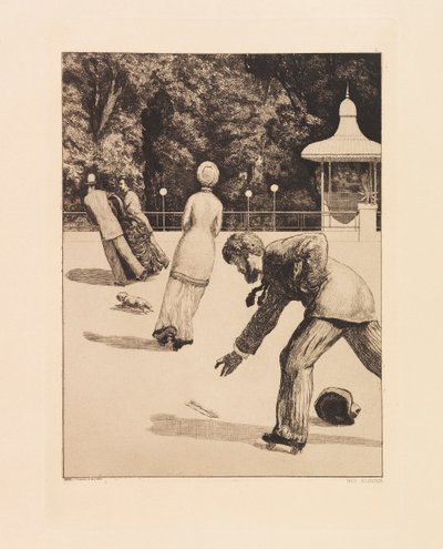 Opus VI, fra Paraphrase on the Finding of a Glove, 1881. af Max Klinger