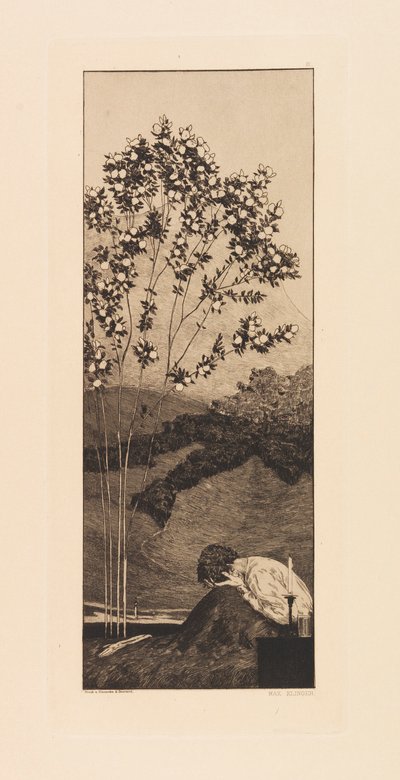 Opus VI, fra Paraphrase on the Finding of a Glove, 1881. af Max Klinger