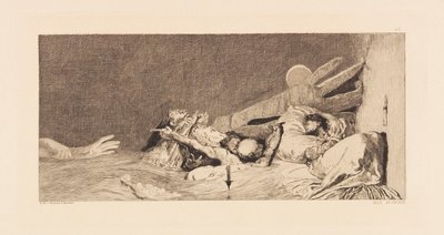 Opus VI, fra Paraphrase on the Finding of a Glove, 1881. af Max Klinger