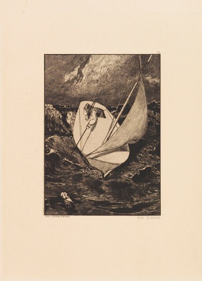 Opus VI, fra Paraphrase on the Finding of a Glove, 1881. af Max Klinger