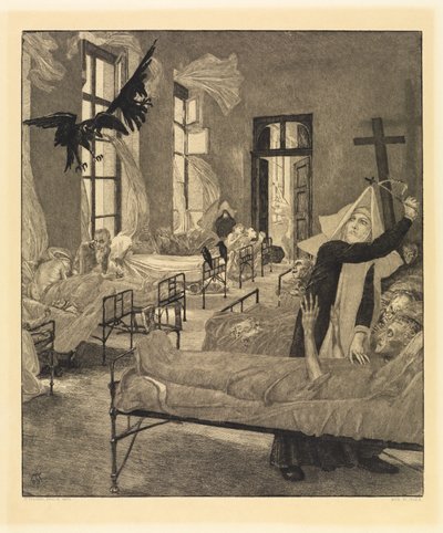 Pesten (Om døden, anden del, opus XI, side 6) af Max Klinger