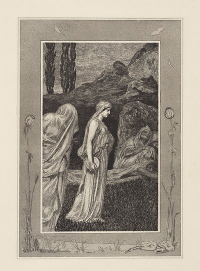 Psyche i Tartaros (Amor og Psyche, opus V, planche 39) af Max Klinger