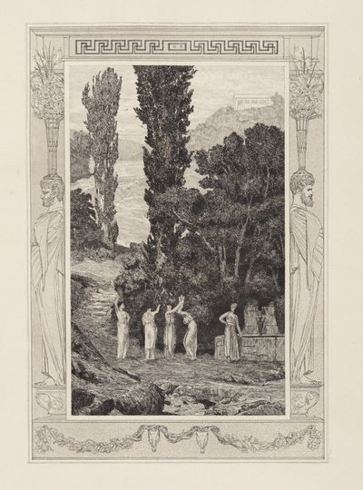 Vandrende Psyche (Amor og Psyche, opus V, blad 28) af Max Klinger