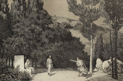 Pyramus og Thisbe II Fra serien Opus II, 1879 af Max Klinger