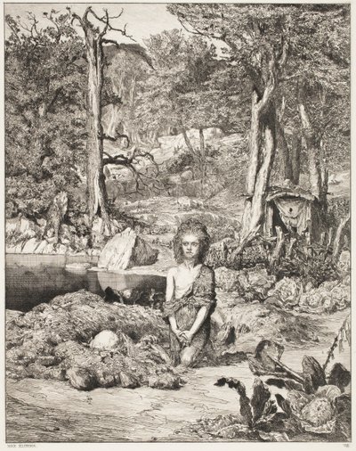 Simplicius ved eneboerens grav af Max Klinger
