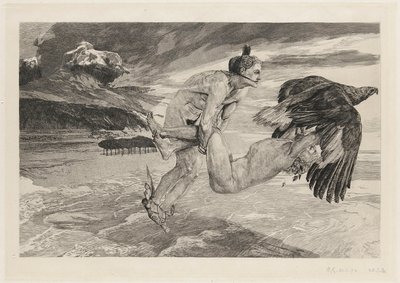 Bortførelsen af Prometheus, tavle 14, Brahms-fantasi, op. XII af Max Klinger