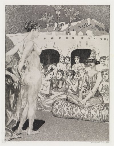 Foran dronningen (Telt, Opus XIV, 2. del, nr. 24) af Max Klinger
