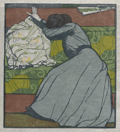 The Cushion (Martha Kurzweil Sidder på en Divan) af Max Kurzweil