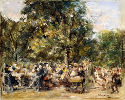 En haverestaurant ved floden Havel; Gartenlokal an der Havel, 1933 af Max Liebermann