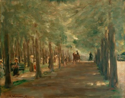 Gyde i zoologisk have med ryttere og vandrere af Max Liebermann