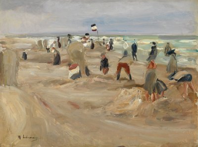 På stranden i Noordwijk af Max Liebermann