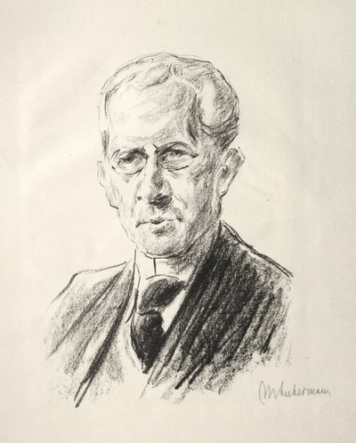 Arno Holz mappe: Portræt af Arno Holz, 1923. af Max Liebermann