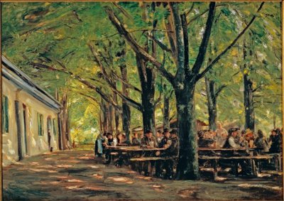 Biergarten i Brannenburg af Max Liebermann