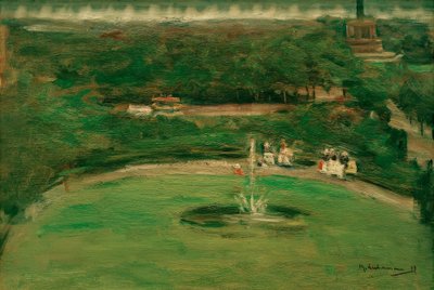 Udsigt fra kunstnerens atelier til Königsplatz af Max Liebermann