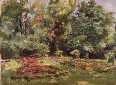 Blomsterterrasse i Wannsee-haven. 1924 af Max Liebermann