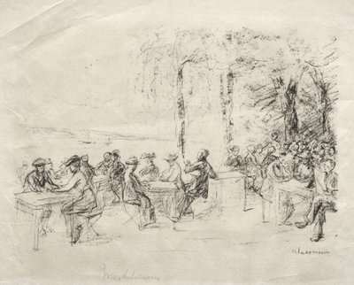 Cafe på Havel af Max Liebermann