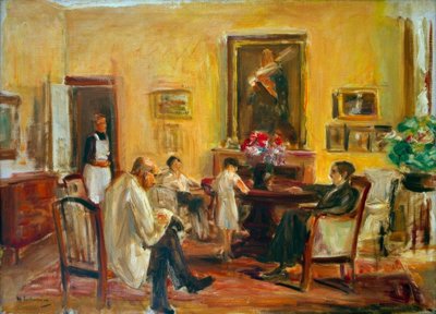 Kunstneren og hans familie i hans hus ved Wannsee af Max Liebermann