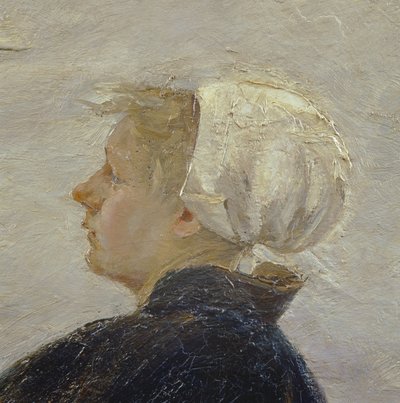 Detalje fra Repairing the Nets, 1889 (se 144756) af Max Liebermann