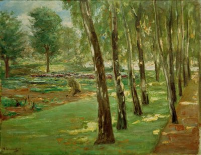 Birkealléen i Wannsee-haven - udsigt over kålmarken af Max Liebermann