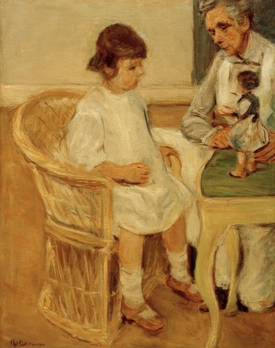 Kunstnerens barnebarn i kurvestolen til højre af Max Liebermann