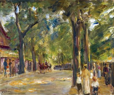 Figurer på Grosse Seestrasse i Wannsee par Liebermann, Max (1847-1935). Olie på lærred, størrelse: 60,4x72,5, ca. 1920, Privat Samling af Max Liebermann
