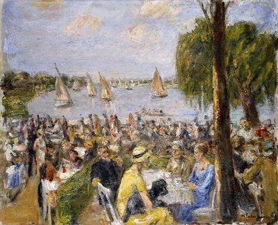 Have Cafe ved Wannsee; havecafé ved Wannsee, af Max Liebermann