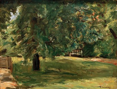 Havebænk under kastanjetræet i Wannsee-haven af Max Liebermann