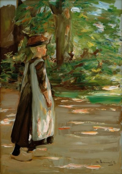 Vandrende pige af Max Liebermann