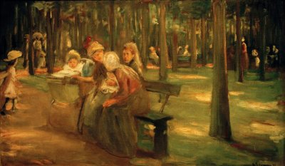 Nanny og Bonnen i zoologisk have af Max Liebermann