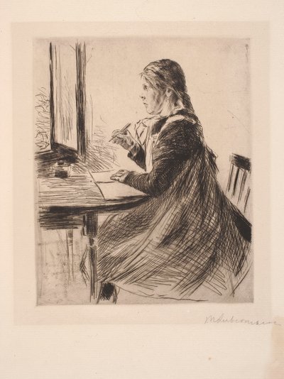 Børneportræt, portræt af gehejmeråd Bodes lille datter, Marie af Max Liebermann