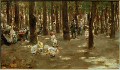 Legeplads for børn i Tiergarten zu Berlin af Max Liebermann