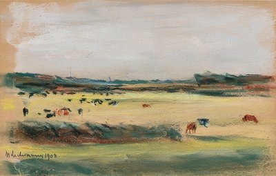 Landskab med græssende køer. 1908 af Max Liebermann