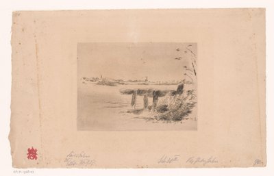 Landskab med hegn og mølle af Max Liebermann