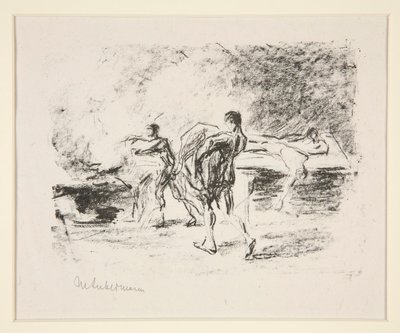 Ligbrænding til Goethes Bassompierre (kremeringsscene) af Max Liebermann