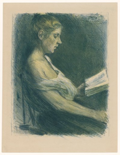 Læsende pige af Max Liebermann