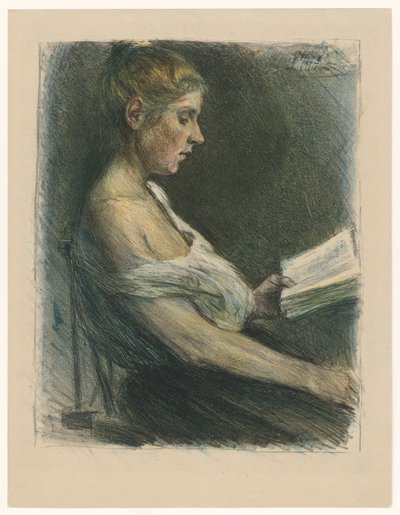 Læsende pige af Max Liebermann