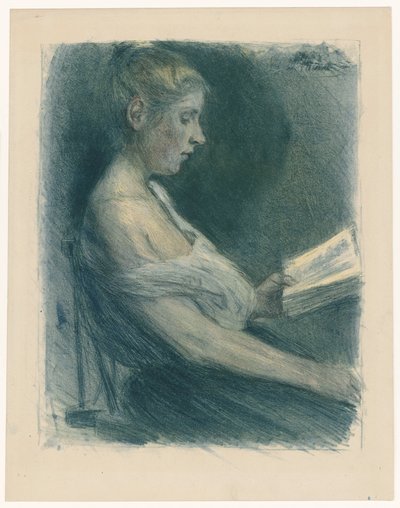 Læsende pige af Max Liebermann