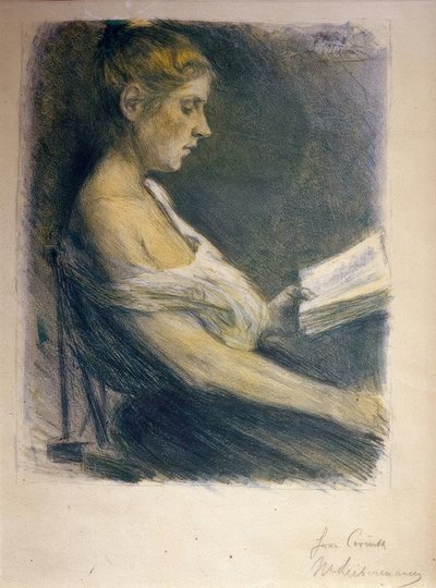 Læse pige af Max Liebermann
