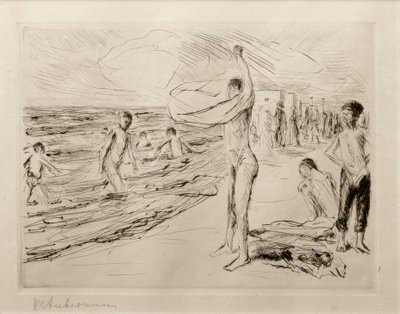 M.Liebermann, drenge bader i vinden af Max Liebermann