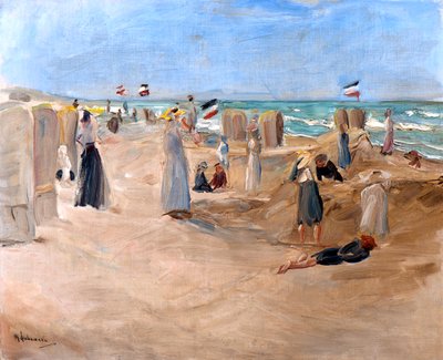 På stranden i Noordwijk, 1908. af Max Liebermann