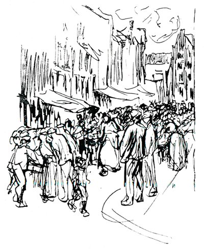 Pen og blækstudie, c1800-tallet af Max Liebermann