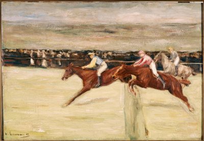 Hestevæddeløb i cascines af Max Liebermann