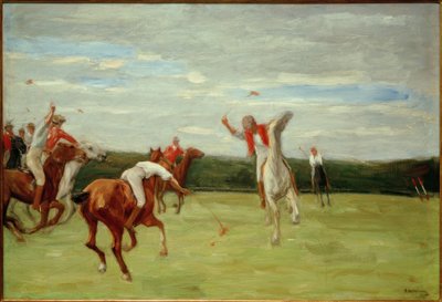 Polospiller i Jenischs Park af Max Liebermann