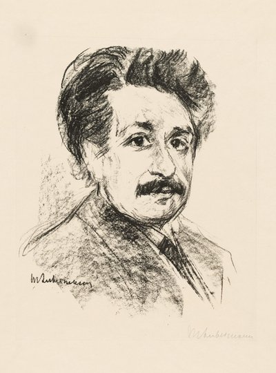 Portræt af Albert Einstein af Max Liebermann