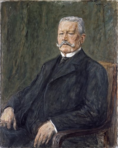 Portræt af præsident Paul von Hindenburg 1847-1934, af Max Liebermann (1847-1935) Niedersachsen State Museum, Hannover af Max Liebermann