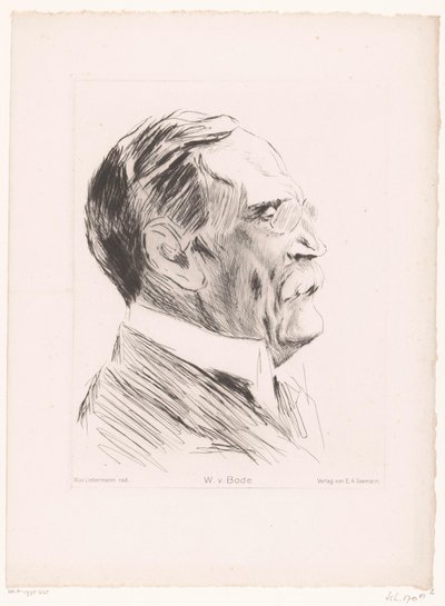 Portræt af Wilhelm von Bode W.v.Bode (titel på objekt) af Max Liebermann