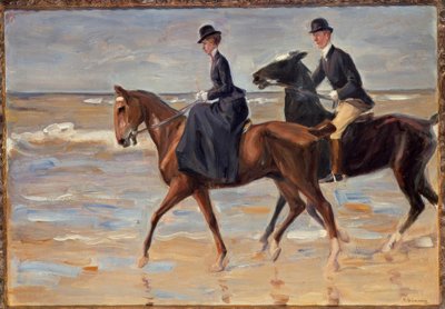 Rytter og rytter på stranden af Max Liebermann