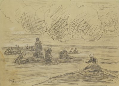 Reparation af nettene, 1894 af Max Liebermann
