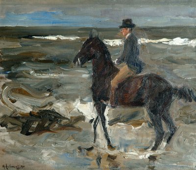 Rytter på stranden af Max Liebermann